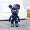 Handmade DIY Craft Rhinestone Bomgom Tassels Cartoon Popobe Gloomy Bear Keychain Cute Bag Charm Holder Cartoon Resin Key Chain
