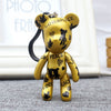 Handmade DIY Craft Rhinestone Bomgom Tassels Cartoon Popobe Gloomy Bear Keychain Cute Bag Charm Holder Cartoon Resin Key Chain